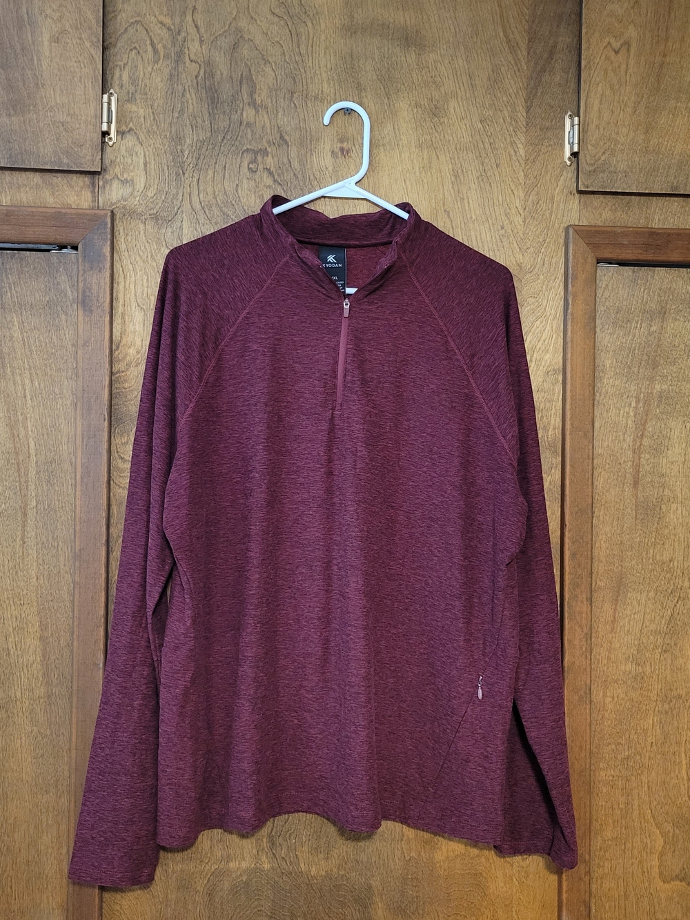 Kyodan Men’s Half-Zip Pullover Sweater - Burgundy Heather